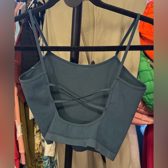 NWT Free People FP Movement Tighten Up Strappy Back Tank - evergreen moss - XS/S - Picture 7 of 9
